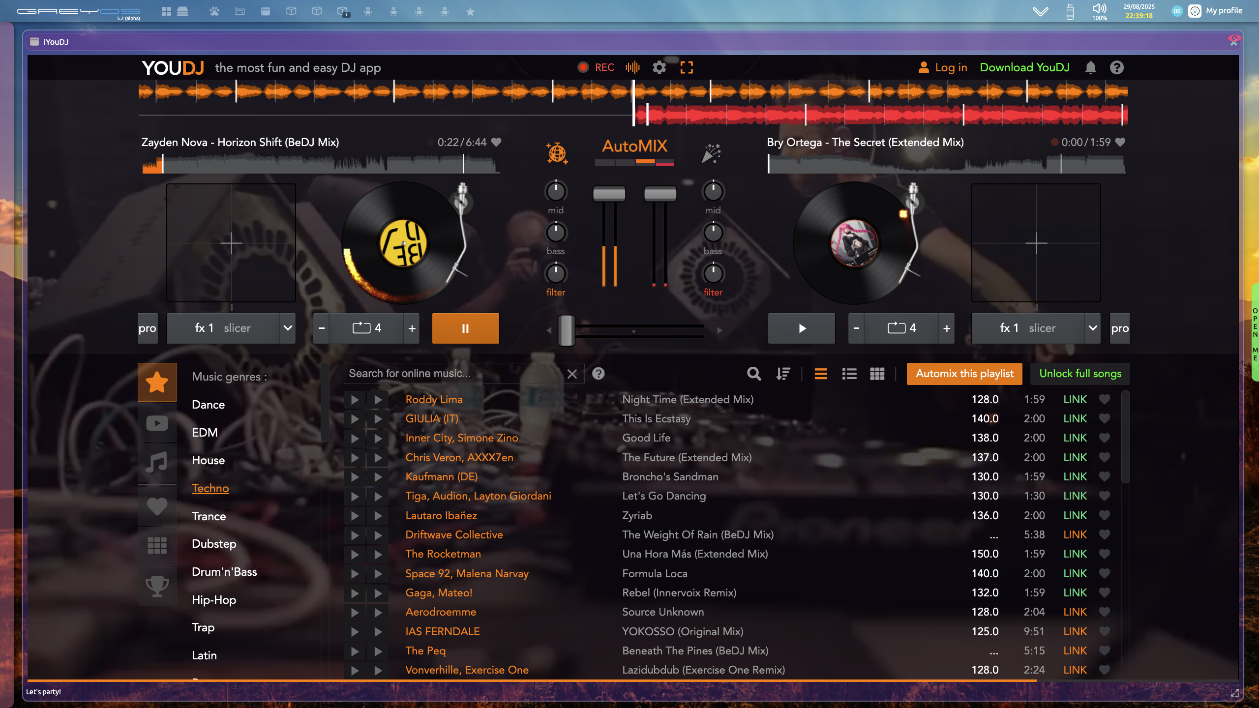 GreyOS and youDJ free DJing app