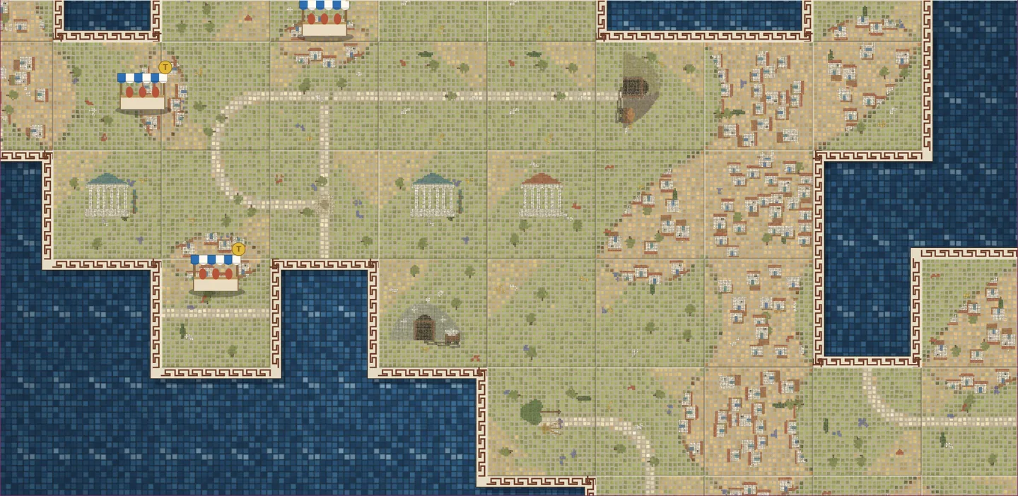 I made a board game: Psifides, an Aegean island built tile by tile