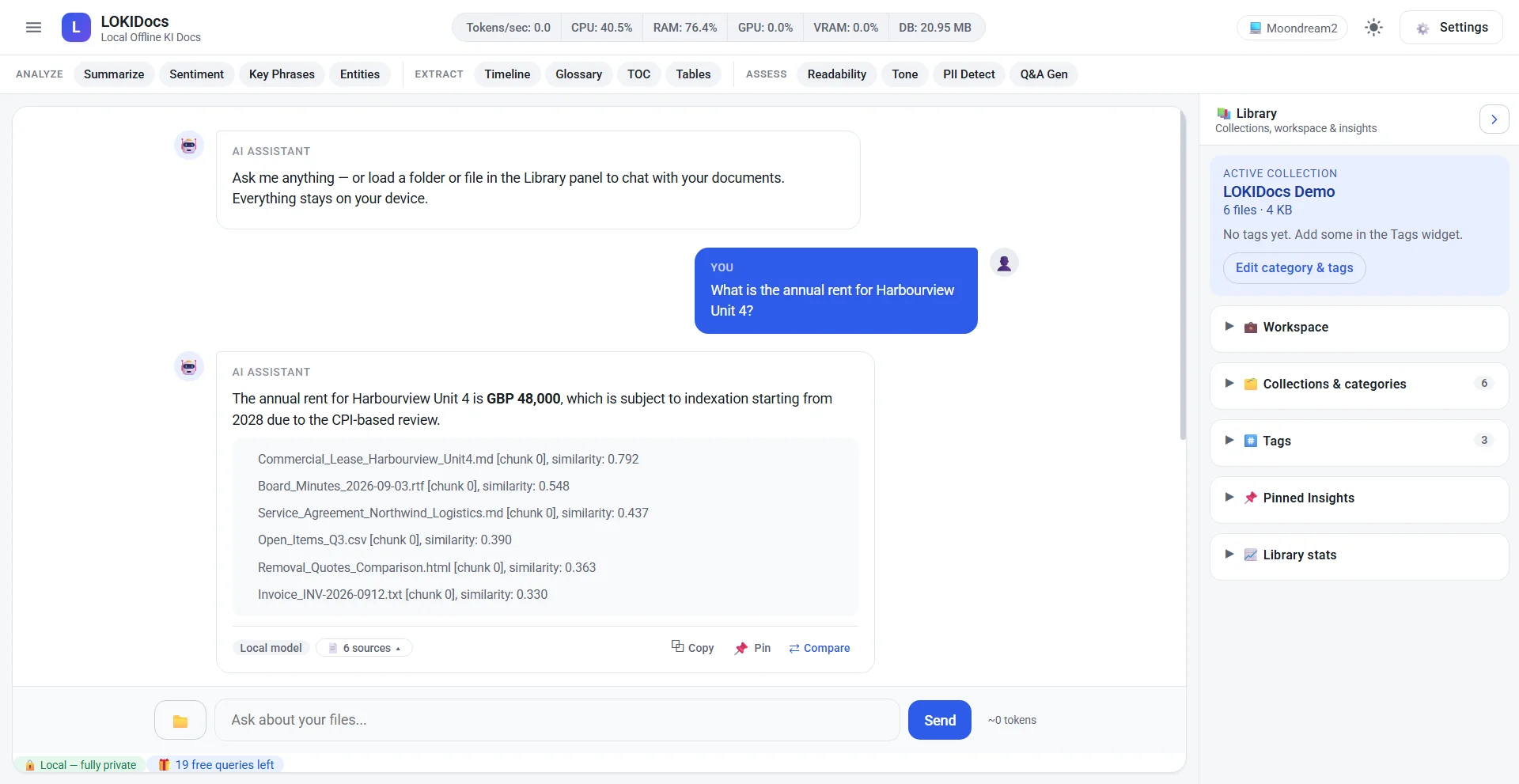 LOKIDocs — private, offline AI for your company documents