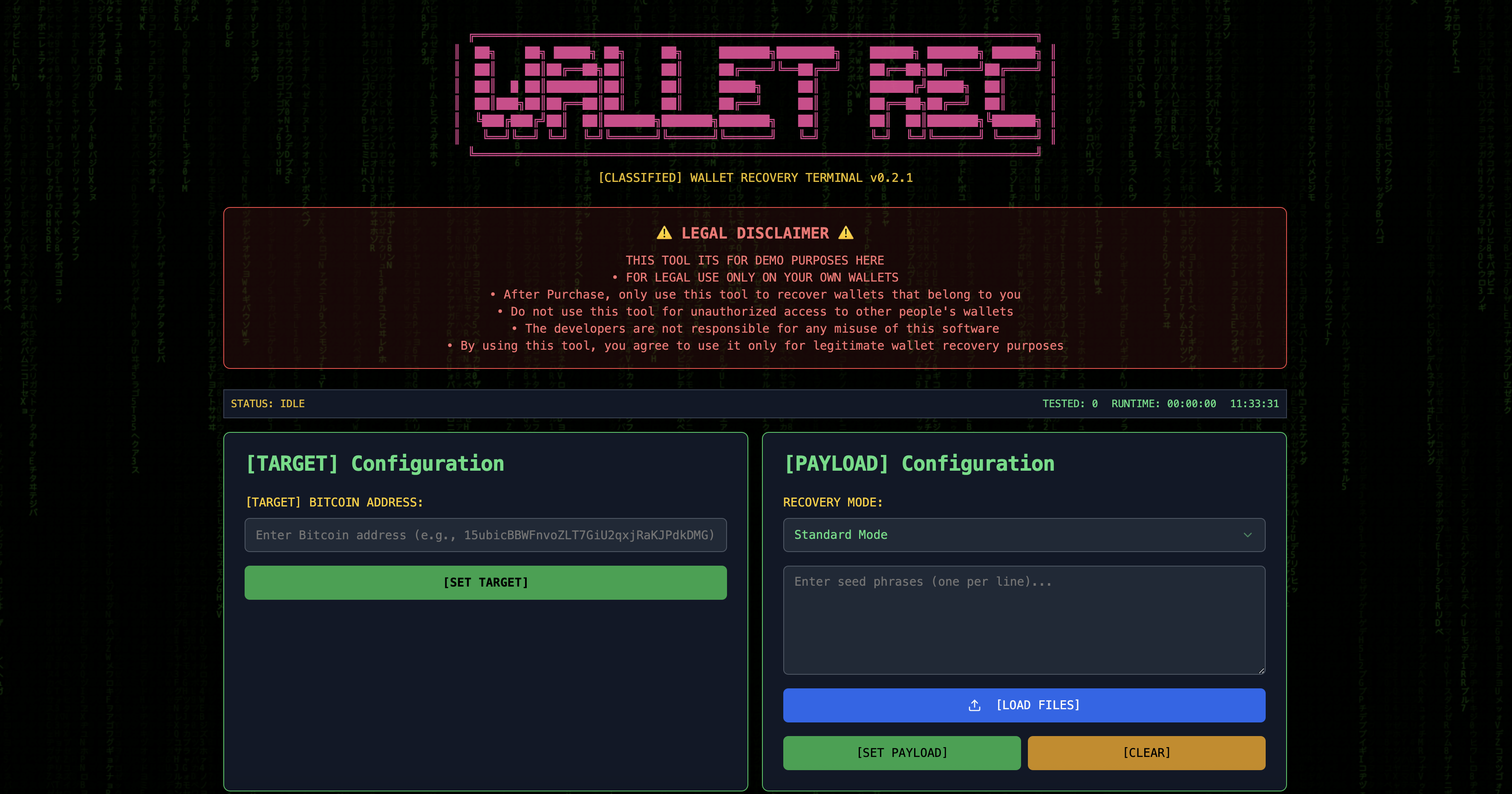 Bitcoin Wallet Recovery Tool